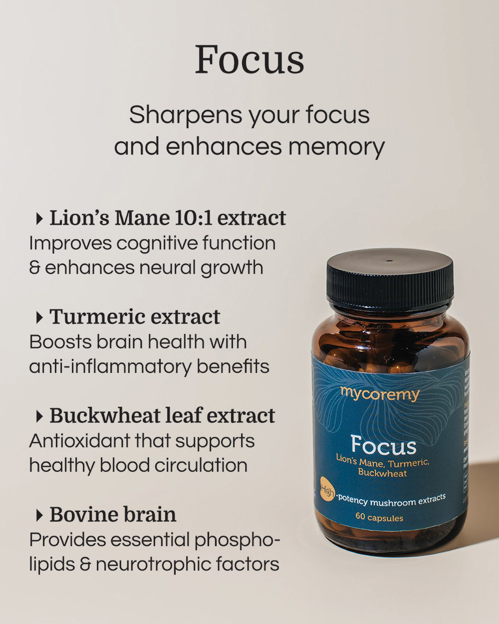 Focus Product Benefits and Ingredients